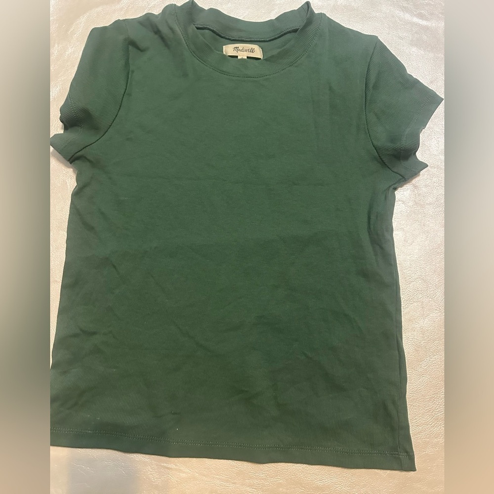 Madewell Forest Green Short Sleeve Top